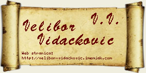 Velibor Vidačković vizit kartica